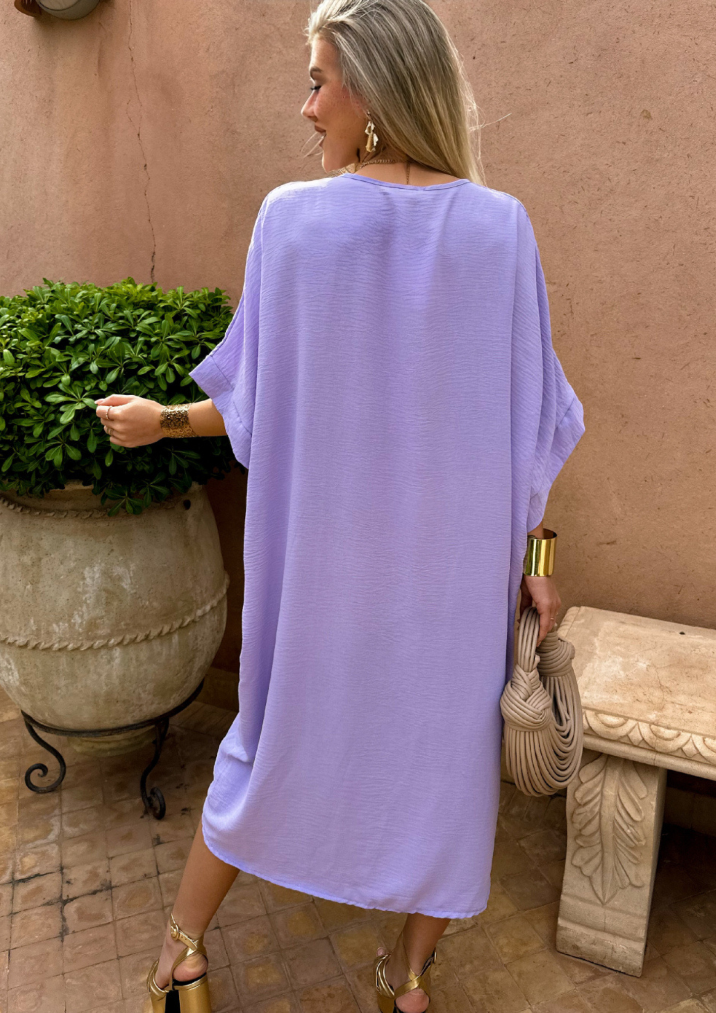 Nahia | Robe souple avec noeud torsadée